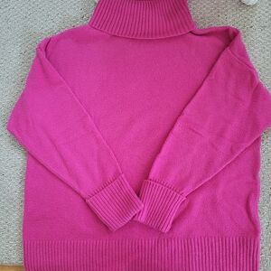 Old Navy So Soft Fuchsia Turtleneck Sweater Size L